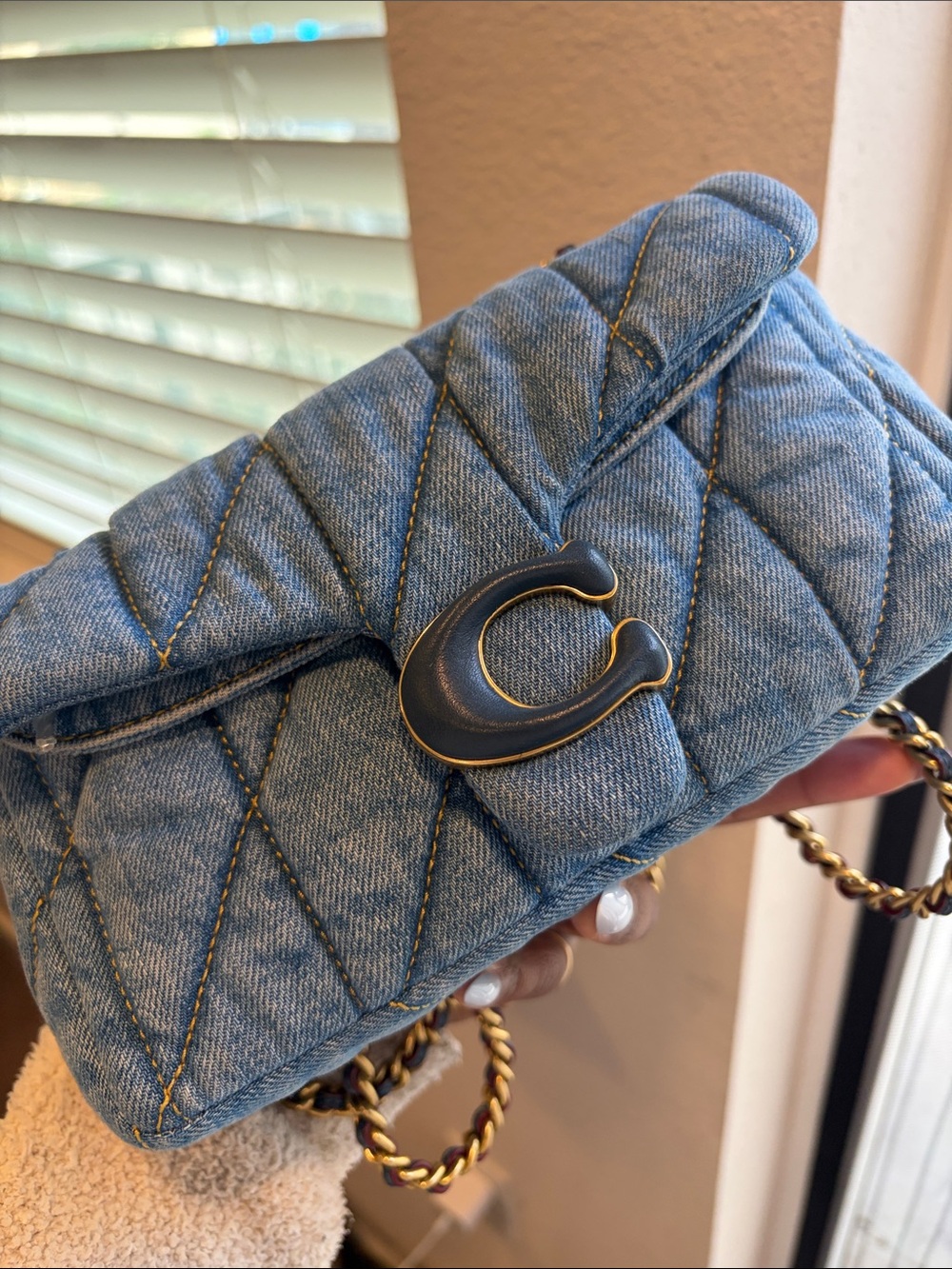 Coach Quilted Denim Tabby 20 - Picture 2 of 9